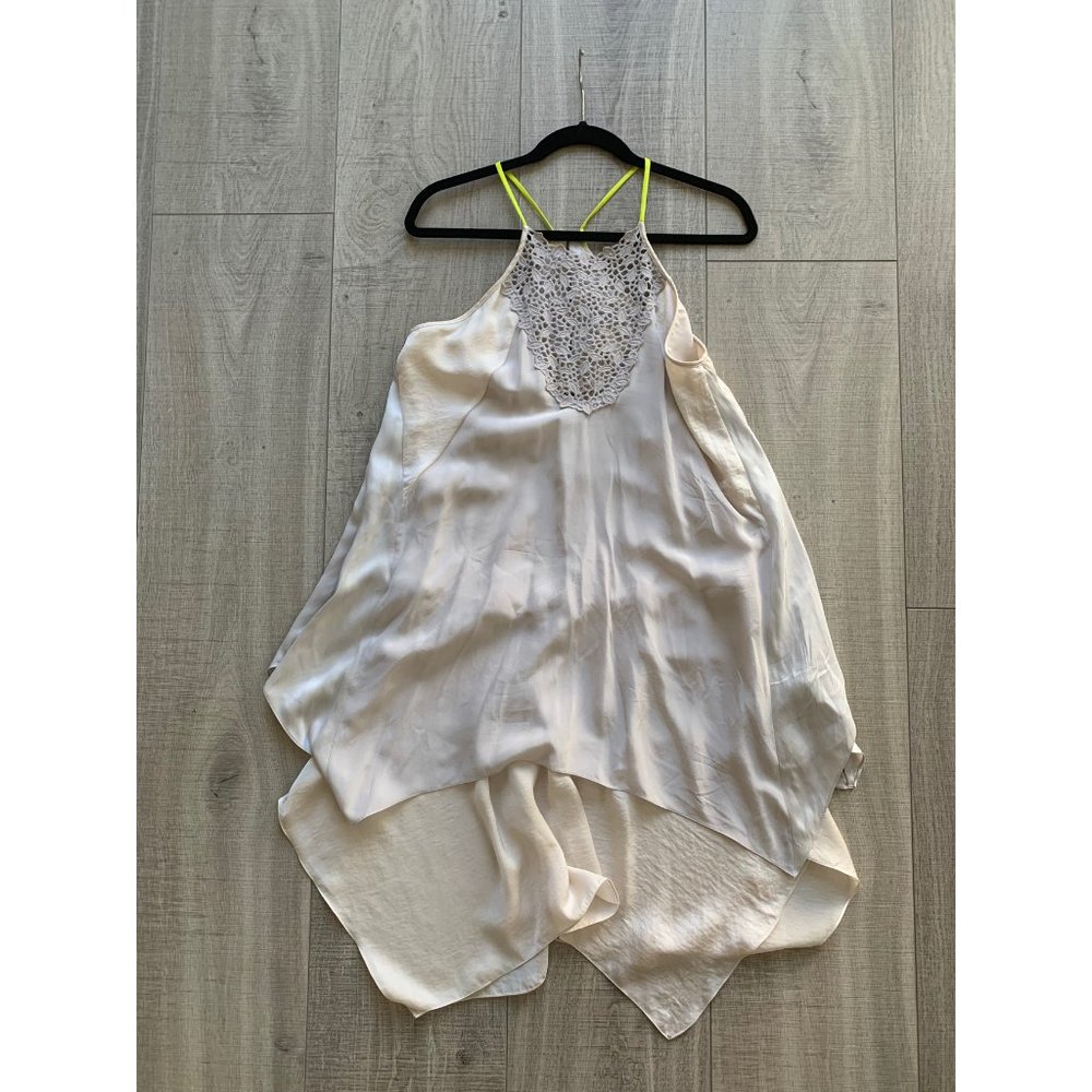 Rebecca Taylor Laser Cut Floral Silk Dress